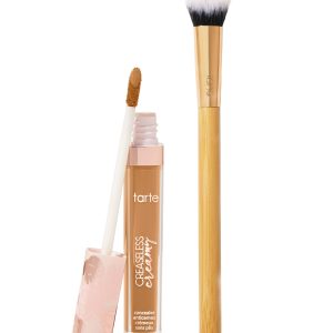 creaseless creamy full-coverage concealer & paw brush duo